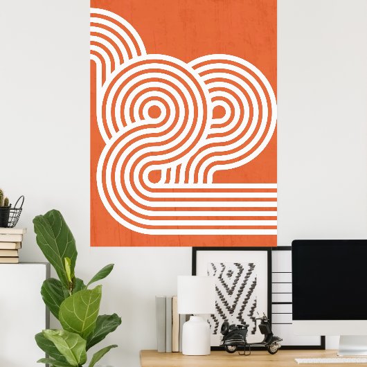 Abstrakte dynamische Rhythmen Poster (Heimbüro)