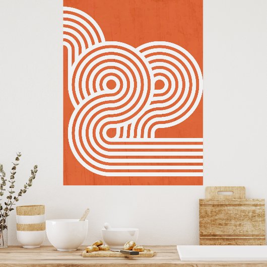 Abstrakte dynamische Rhythmen Poster (Küche)