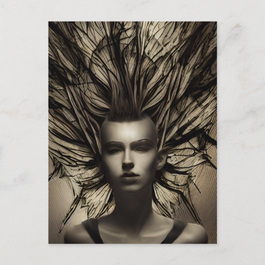 Abstrakte Dystopische Ätherische Postkarte (Vorderseite)