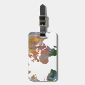 Abstrakte Earth Art Gepäckanhänger (Vorderseite vertikal)