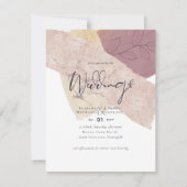 Abstrakte Earth Gold-Hochzeit zu geringen Kosten Einladung (Vorderseite)