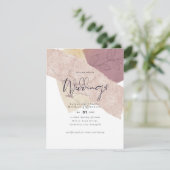 Abstrakte Earth Gold-Hochzeit zu geringen Kosten Einladung (Stehend Vorderseite)