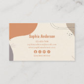 Abstrakte Earth-Tone-Minimalistische Visitenkarte (Rückseite)