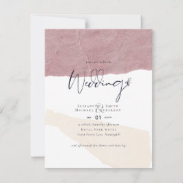 Abstrakte Earth Tone Wedding lädt zu einem kosteng Einladung