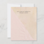 Abstrakte Earth Tone Wedding lädt zu einem kosteng Einladung (Rückseite)