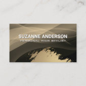 Abstrakte Ebenen | Gold gebürstet Visitenkarte (Vorderseite)