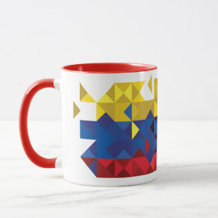 Abstrakte Ecuador-Flagge, Republik von Ecuador Tasse