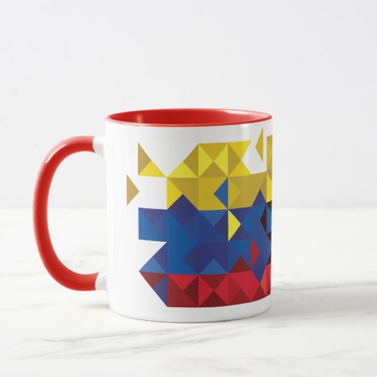 Abstrakte Ecuador-Flagge, Republik von Ecuador Tasse (Links)