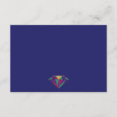 Abstrakte Edelsteine Hochzeitsdetails einfügen 1 Begleitkarte (Rückseite)