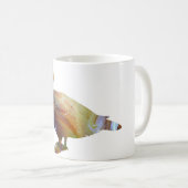 Abstrakte Eiderentenenten-Silhouette Kaffeetasse (VorderseiteRechts)