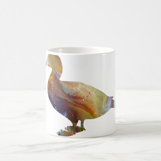 Abstrakte Eiderentenenten-Silhouette Kaffeetasse (Mittel)