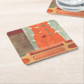 Abstrakte Eierparade von Erica J. Vess Rechteckiger Pappuntersetzer (angewinkelt)