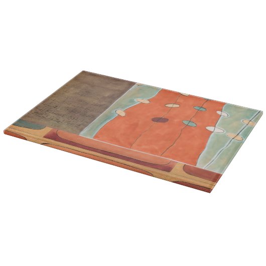 Abstrakte Eierparade von Erica J. Vess Schneidebrett (Ecke)