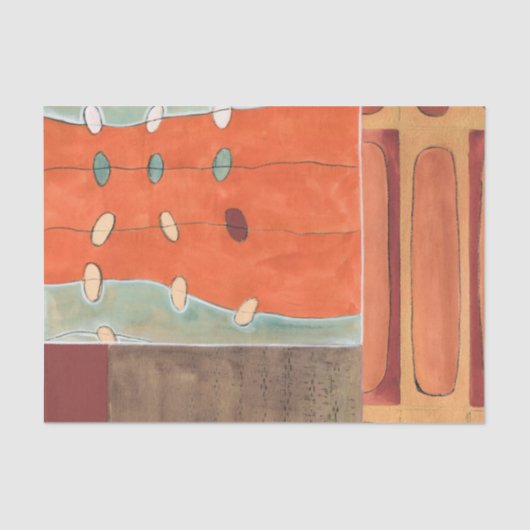 Abstrakte Eierparade von Erica J. Vess Seidenpapier (Vorderseite)