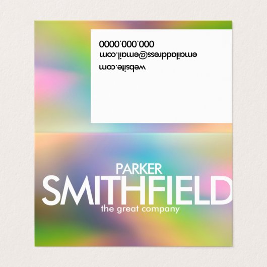 Abstrakte einfache Farbe Visitenkarten (Außenseite Aufgefaltet)