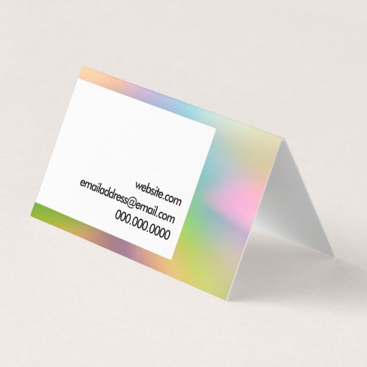 Abstrakte einfache Farbe Visitenkarten (Rückseite)
