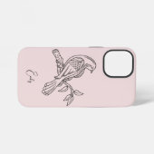 Abstrakte Einfache Linie Kunst Illustration , Boho iPhone Hülle (Rückseite (Horizontal))