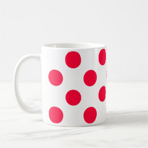 Abstrakte einfache stilvolle rote weiße Tupfen Kre Kaffeetasse
