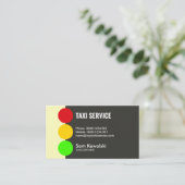 Abstrakte einfache Verkehrsampel Signaltaxi Visitenkarte (Stehend Vorderseite)