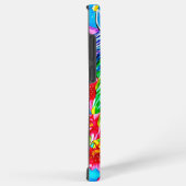 Abstrakte Einhorn Blume Aquarell Samsung Galaxy Hülle (Rechte Seite)