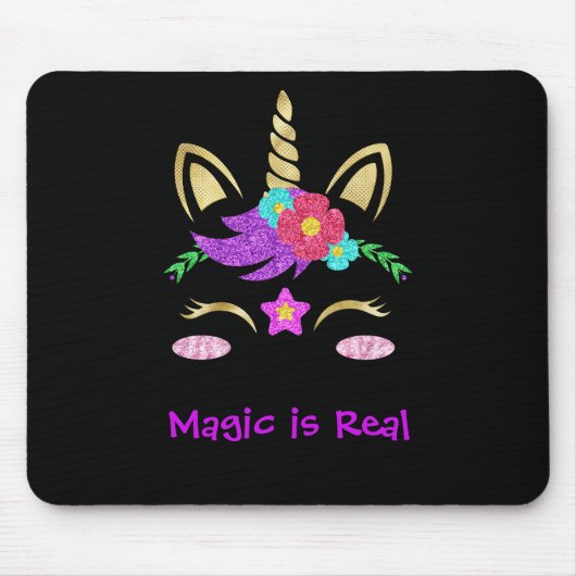 Abstrakte Einhorn-Magie-Rainbow-Farben personalisi Mousepad (Vorne)