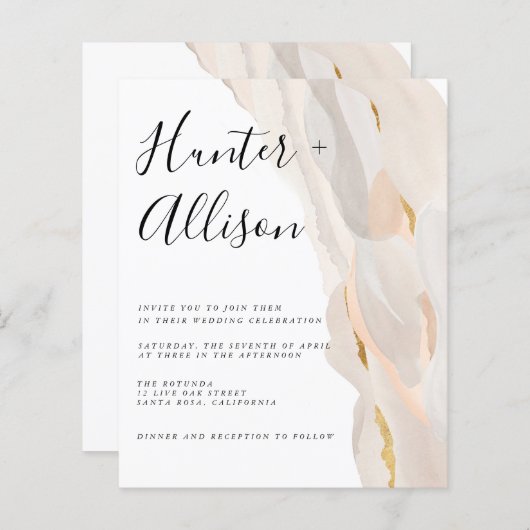 Abstrakte Einladung (Vorne/Hinten)