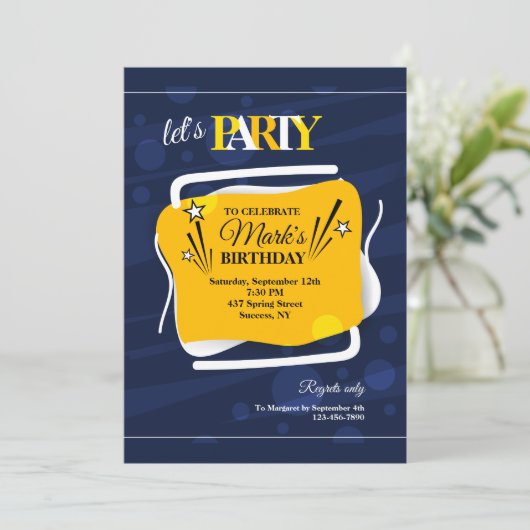 Abstrakte Einladung (Stehend Vorderseite)