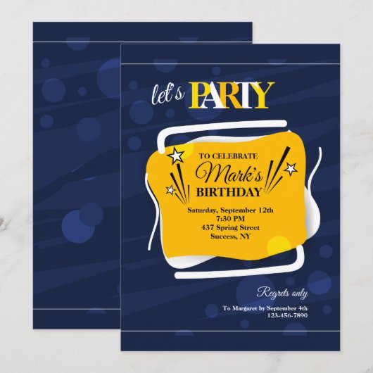 Abstrakte Einladung (Vorne/Hinten)