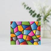 Abstrakte Einladung aus Hartglas (Stehend Vorderseite)