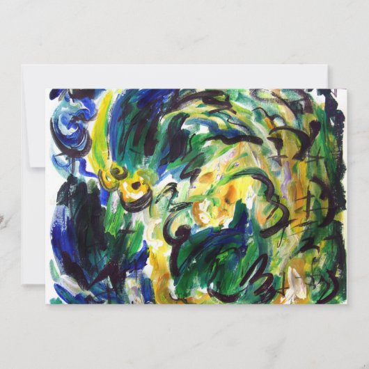 Abstrakte Einladung "Frühlingsreif" (Vorderseite)