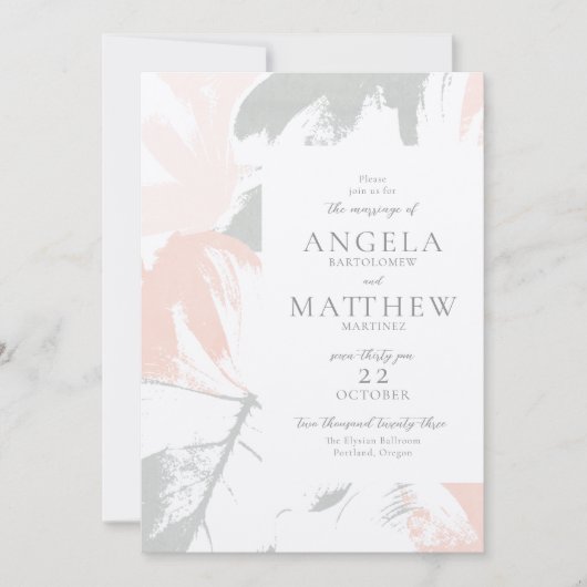 Abstrakte Einladung im Frühjahr (Vorderseite)