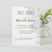 Abstrakte Einladung von Blue Coral (Stehend Vorderseite)