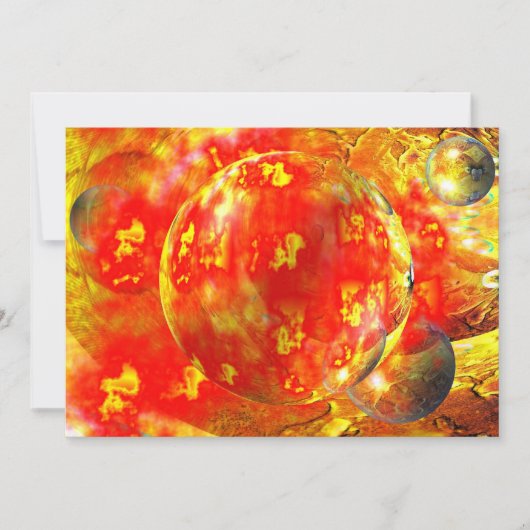 Abstrakte Einladung von Digital Red (Vorderseite)