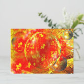 Abstrakte Einladung von Digital Red (Stehend Vorderseite)