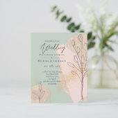 ABSTRAKTE Einladungen zu Hochzeiten im Rahmen des  (Stehend Vorderseite)