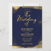 Abstrakte Einladungen zu Hochzeiten | Navy Blue Gi (Vorderseite)