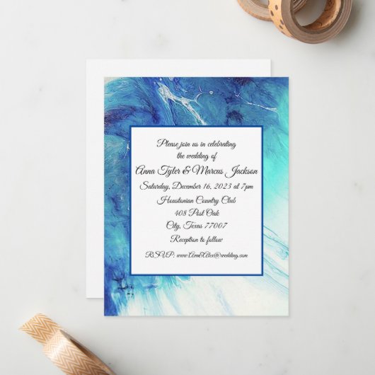 Abstrakte Einladungskarte (Vorderseite/Rückseite Beispiel)