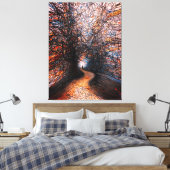 Abstrakte Einsamkeitsstraße – Farbiger Baumweg Leinwanddruck (Insitu (Schlafzimmer))