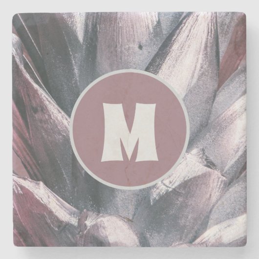 Abstrakte, einzigartige Silber-Ananas-Spitzen Steinuntersetzer (Vorderseite)