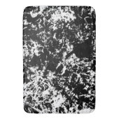 Abstrakte Eisbildung in Schwarz und Weiß Badematte (Vorderseite Vertikal)
