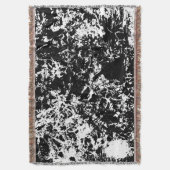 Abstrakte Eisbildung in Schwarz und Weiß Decke (Vorderseite Vertikal)
