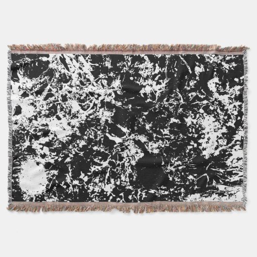 Abstrakte Eisbildung in Schwarz und Weiß Decke (Vorderseite)