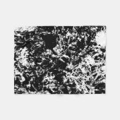 Abstrakte Eisbildung in Schwarz und Weiß Fleecedecke (Vorderseite (Horizontal))