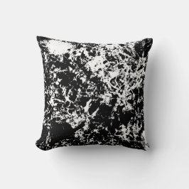 Abstrakte Eisbildung in Schwarz und Weiß Kissen
