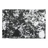 Abstrakte Eisbildung in Schwarz und Weiß Kissenbezug (Rückseite)
