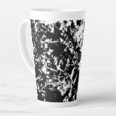 Abstrakte Eisbildung in Schwarz und Weiß Milchtasse (Linke Ecke)