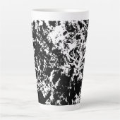 Abstrakte Eisbildung in Schwarz und Weiß Milchtasse (Vorderseite)