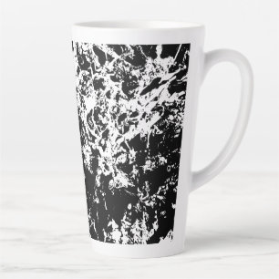 Abstrakte Eisbildung in Schwarz und Weiß Milchtasse