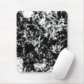 Abstrakte Eisbildung in Schwarz und Weiß Mousepad (Mit Mouse)