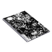 Abstrakte Eisbildung in Schwarz und Weiß Notizblock (Rechte Seite)